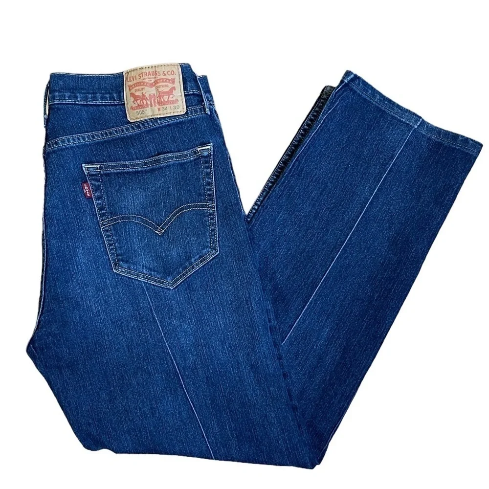 Levi’s Men’s 505 Regular Fit Jeans Size 34/30